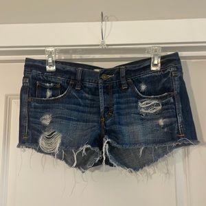 Abercrombie & Fitch low-rise denim shorts.
